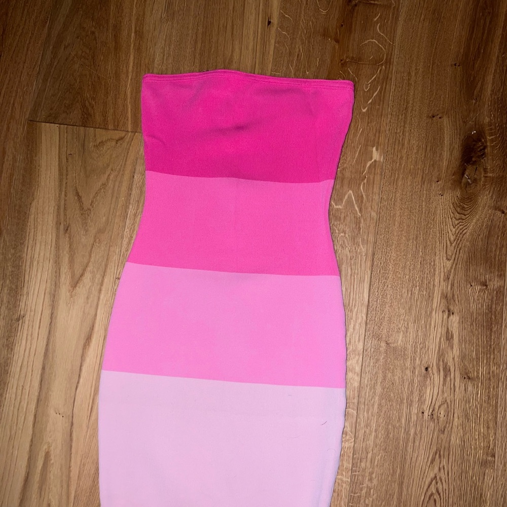 REVOLVE Pink Strapless Bodycon Dress